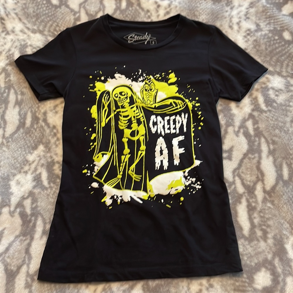 Sourpuss Clothing Steady “Creepy AF” Fitted Tee